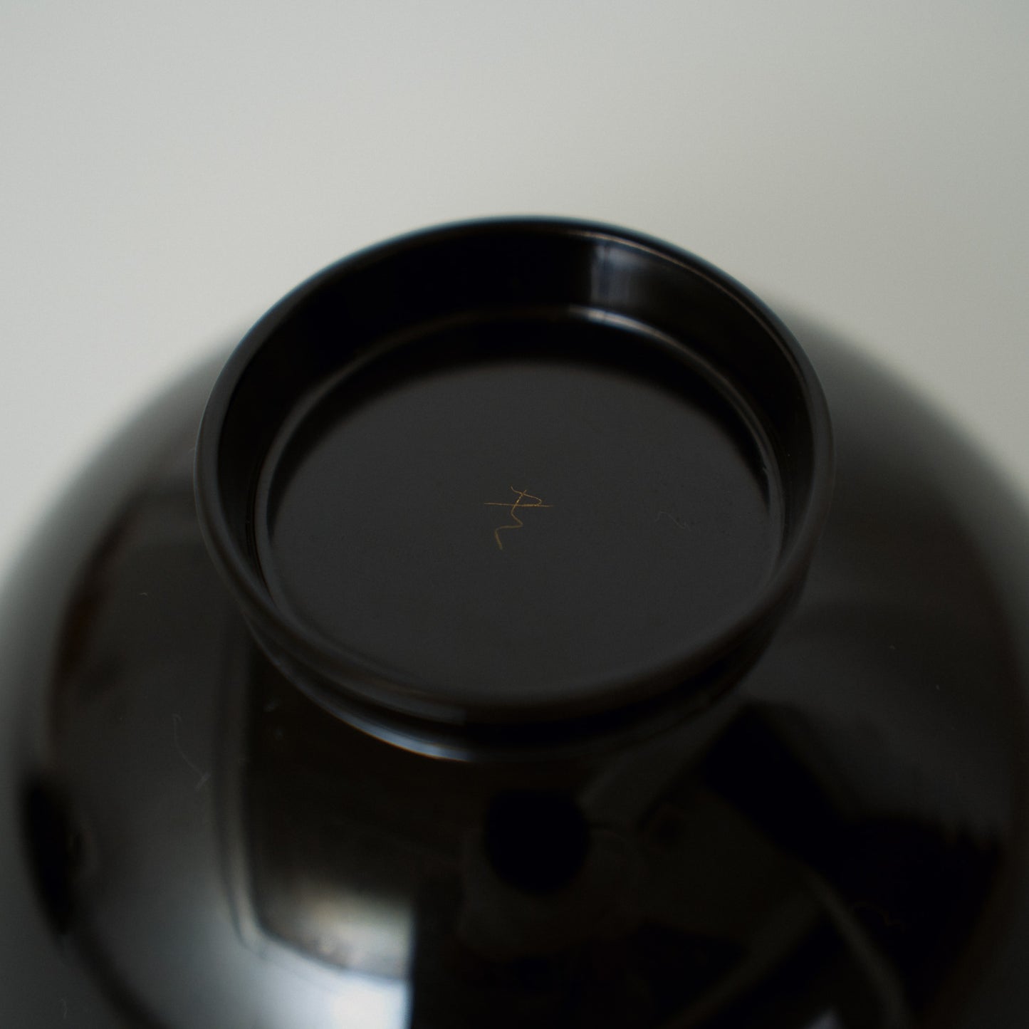 Black Lacquer Soup Bowls, Autumn Maple Chinkin, Set of Five — by Mitani Goichi